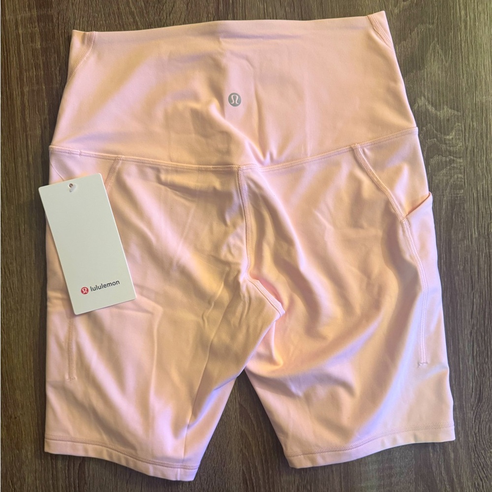Lululemon Align High-Rise Short 8",w/pockets. Size 6. Strawberry Milkshake.Pink. - Picture 3 of 16
